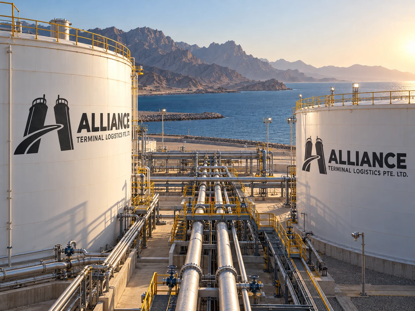ALLIANCE tank artwork for Fujairah: pipe corridor and transfer connections