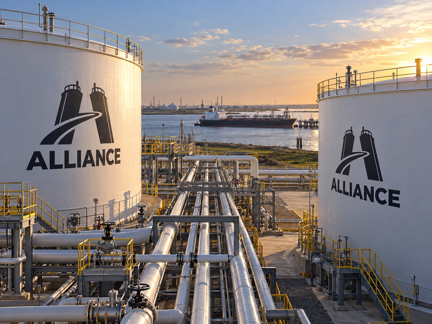 ALLIANCE tank artwork for Houston: pipe corridor and transfer connections