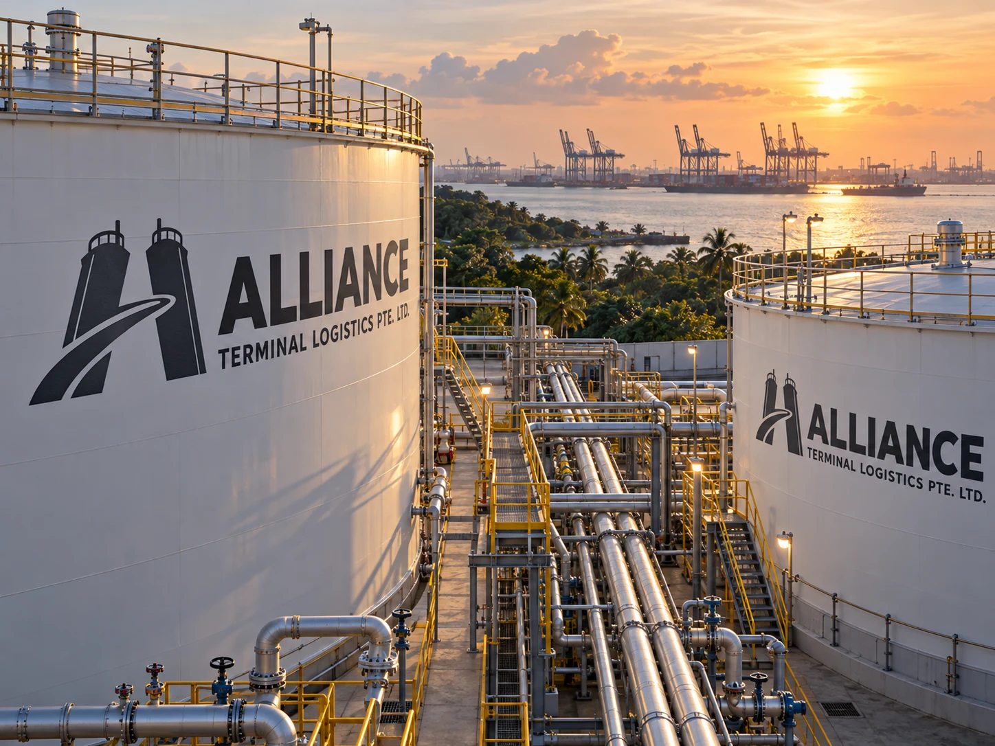 ALLIANCE tank artwork for Jurong: pipe corridor and transfer connections
