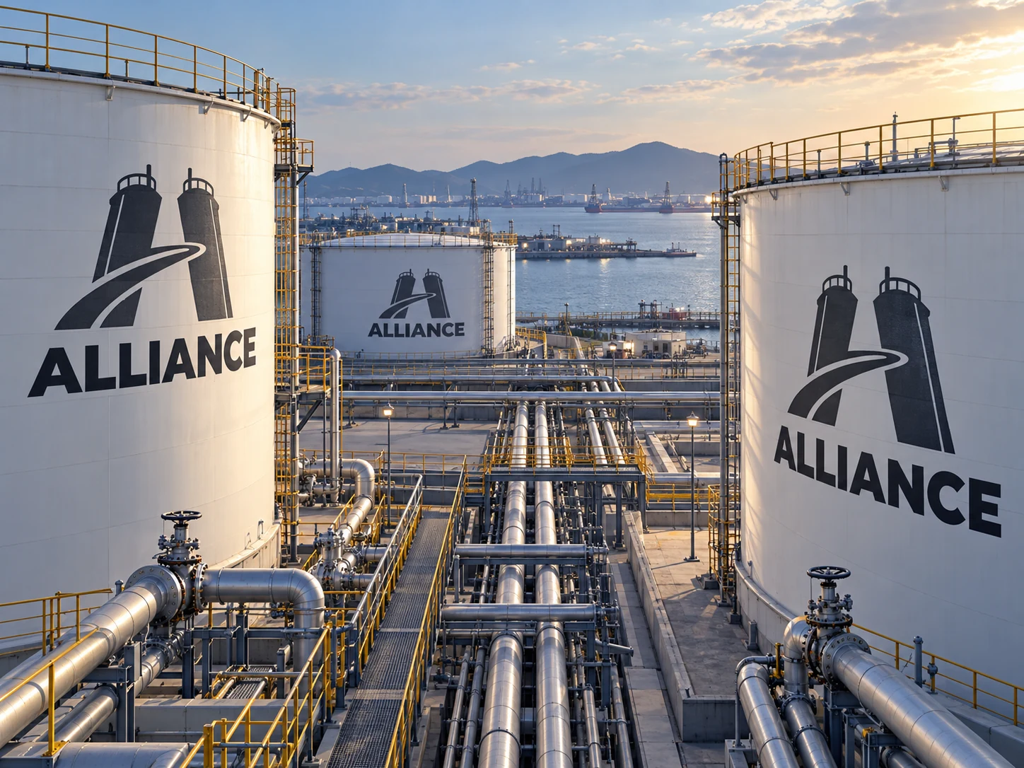 ALLIANCE tank artwork for Qingdao: pipe corridor and transfer connections