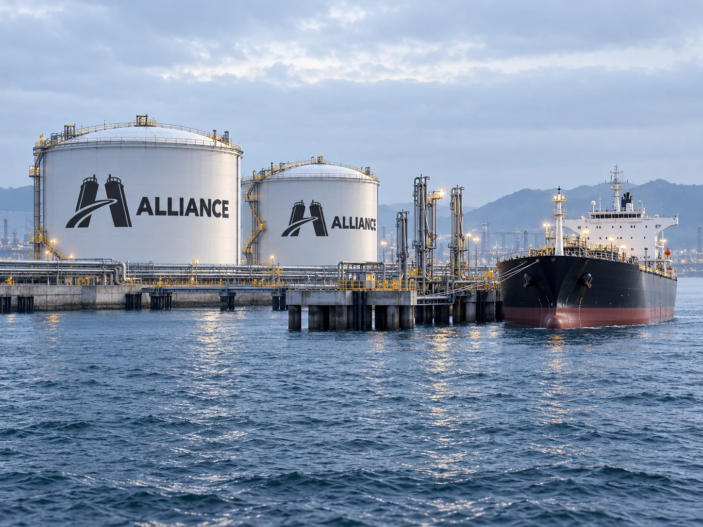 ALLIANCE tank artwork for Qingdao: marine approach and tank storage