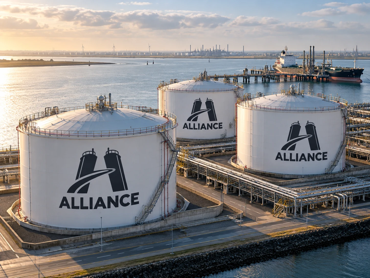 ALLIANCE tank-storage artwork for Rotterdam