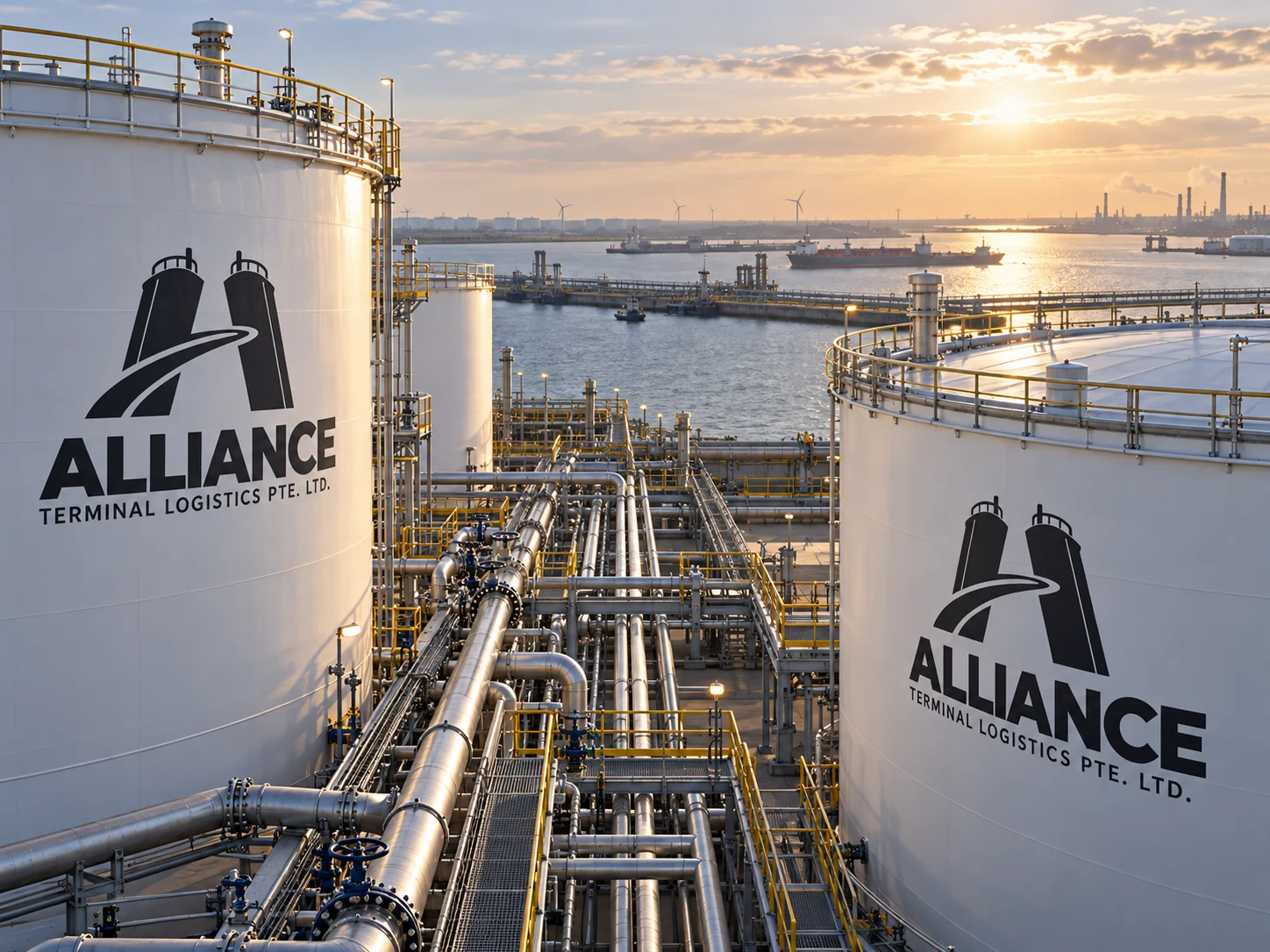 ALLIANCE tank artwork for Rotterdam: pipe corridor and transfer connections