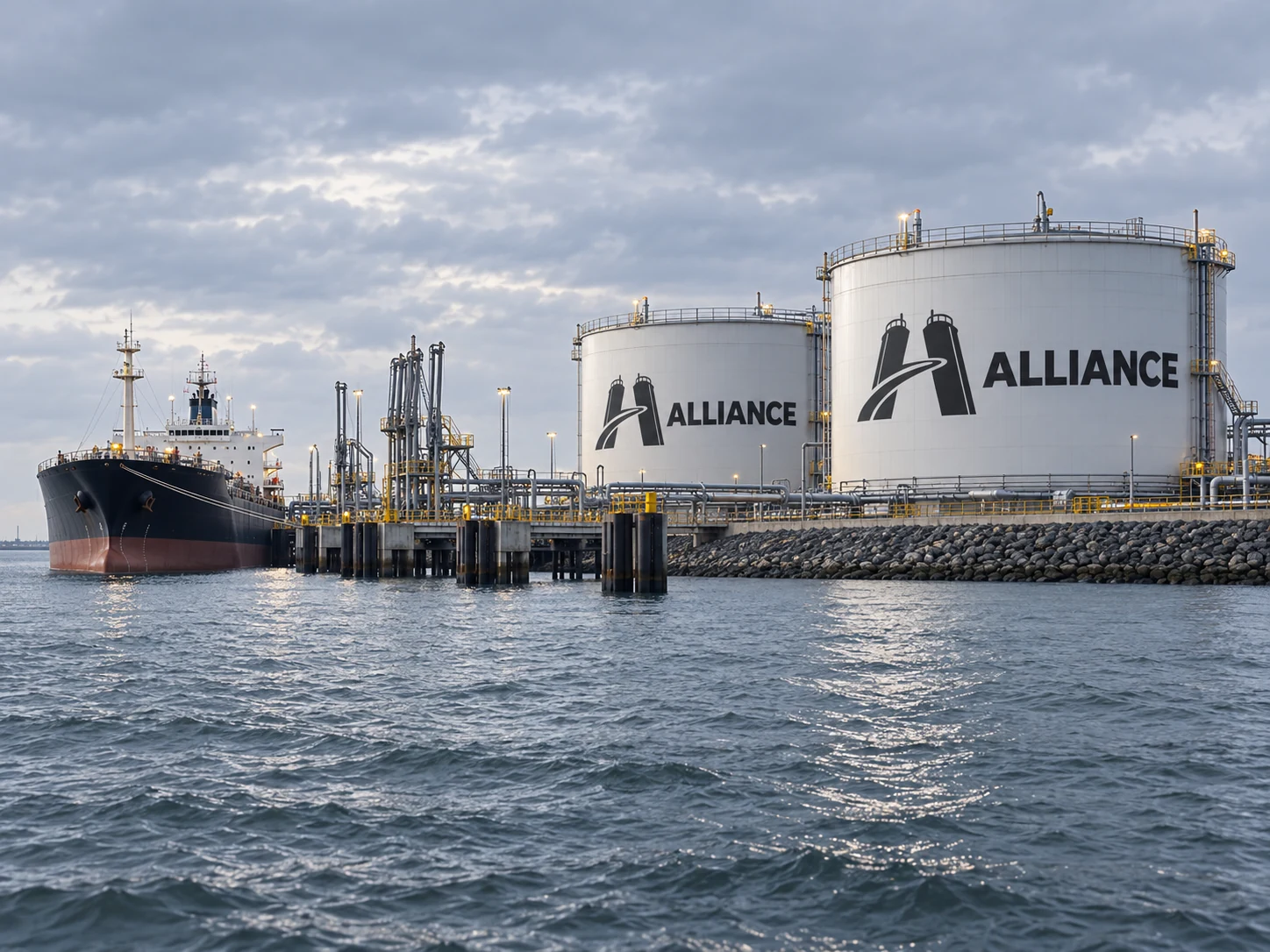 ALLIANCE tank artwork for Rotterdam: marine approach and tank storage