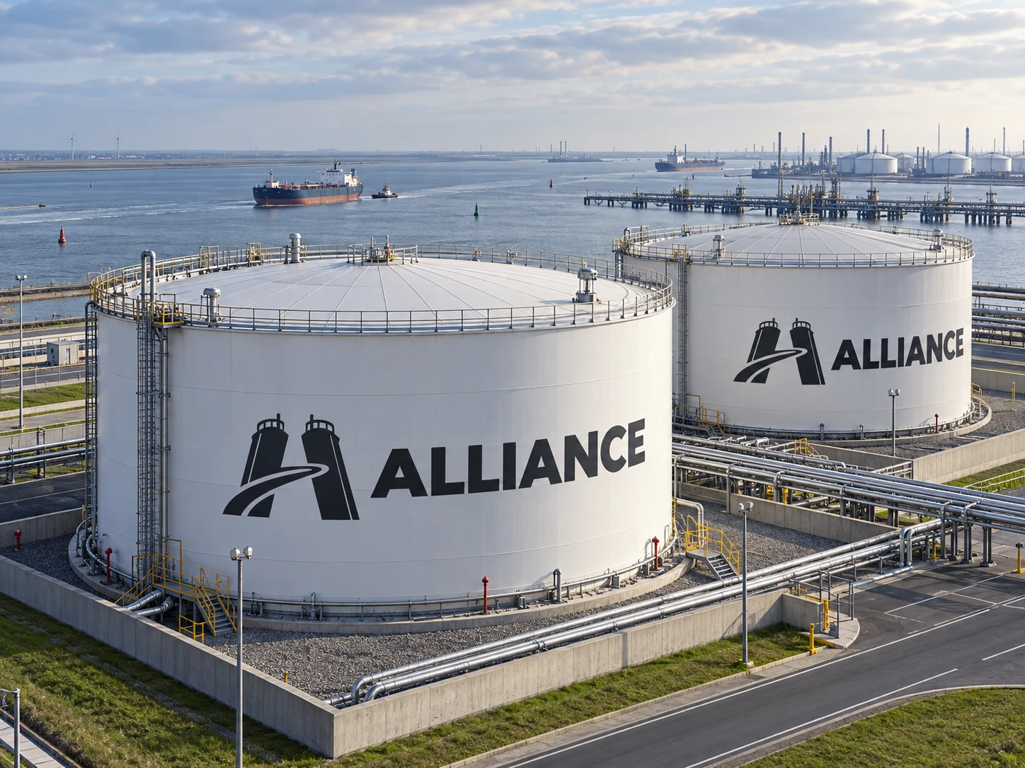 ALLIANCE tank artwork for Rotterdam: tank roofs and containment
