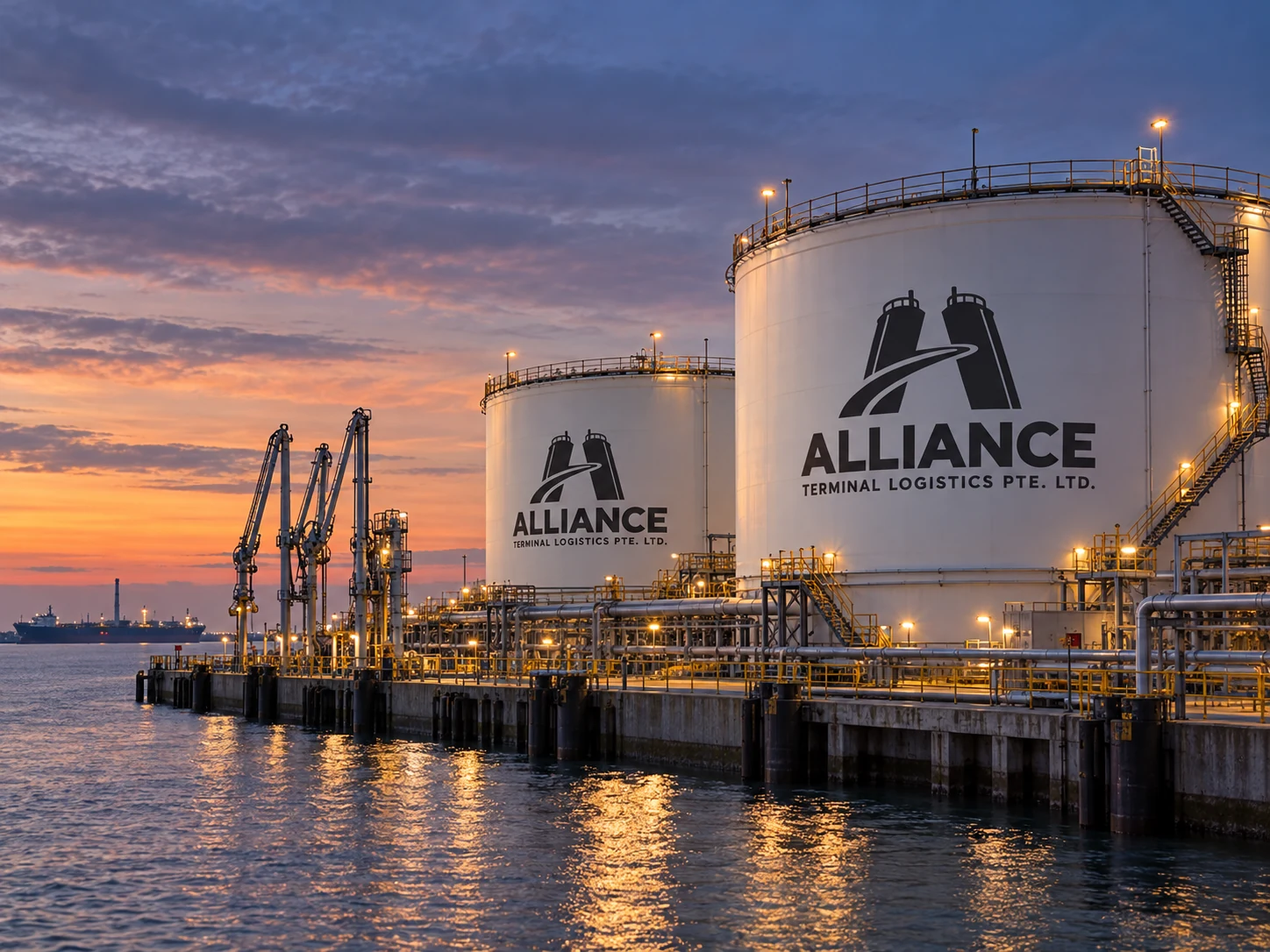 ALLIANCE tank artwork for Rotterdam: twilight terminal view