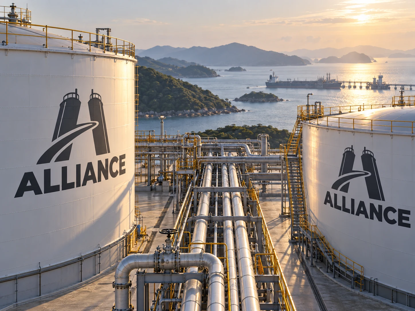 ALLIANCE tank artwork for Zhoushan: pipe corridor and transfer connections