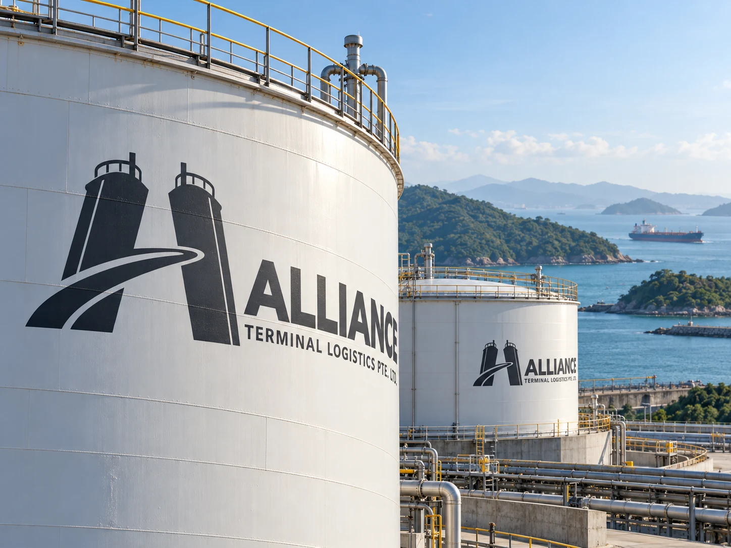 ALLIANCE tank artwork for Zhoushan: tank architecture and branding
