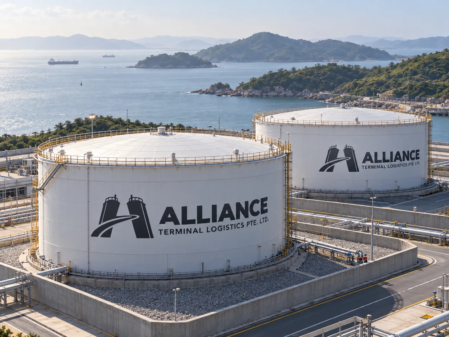 ALLIANCE tank artwork for Zhoushan: tank roofs and containment